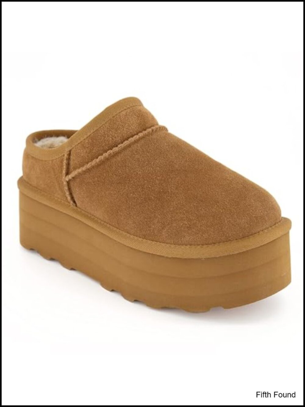 Women's Suede Platform Ankle Boots Fur Lined Slip On Winter Booties